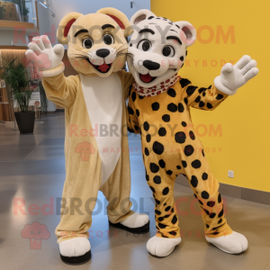 Cream Cheetah maskot maskot...