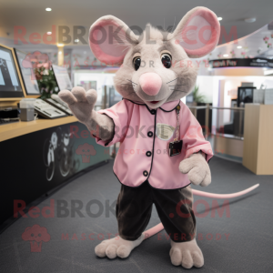 Mascotte de Rat rose...