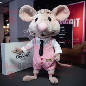 Mascotte de Rat rose...