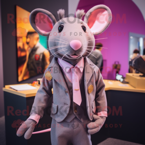 Mascotte de Rat rose...