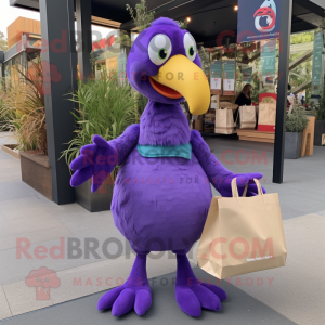 Paars Dodo Bird mascotte...