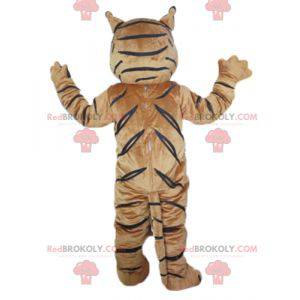 Mascotte de tigre marron blanc et noir - Redbrokoly.com