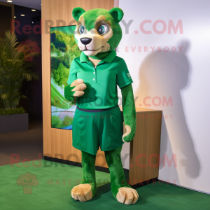 Skovgrøn Puma maskot...
