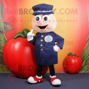 Navy Tomato maskot kostume...