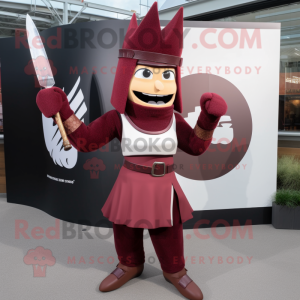 Maroon Knife Thrower maskot...