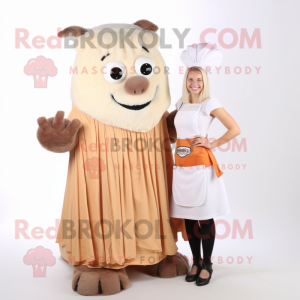 Beige Bbq Ribs mascotte...