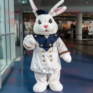 Navy Rabbit maskot kostume...