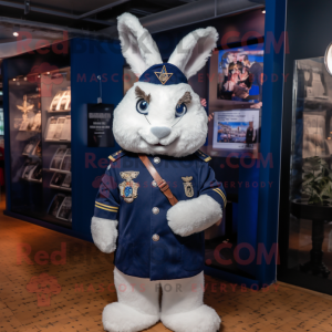 Navy Rabbit maskot kostume...