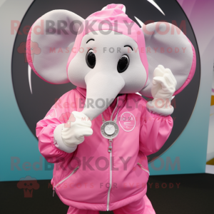 Rosa elefant maskot kostym...