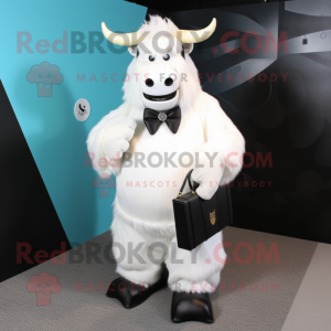 White Yak mascotte kostuum...