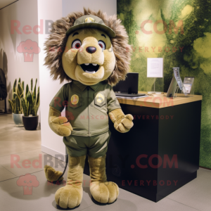 Olive Tamer Lion mascotte...