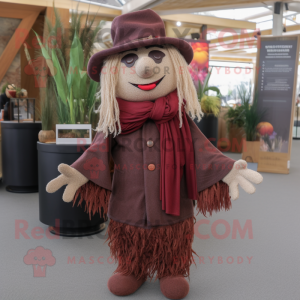 Maroon Scarecrow maskot...