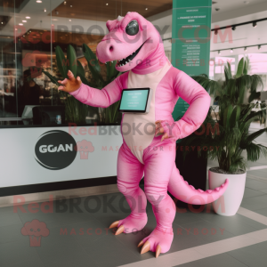 Pink Iguanodon maskot...