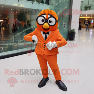 Orange armbåndsur maskot...