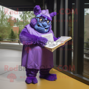 Lilla Ogre maskot kostume...