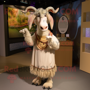 Tan Goat mascotte kostuum...