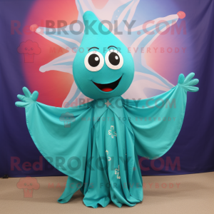 Teal Starfish mascotte...