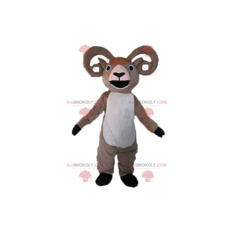 Obří šedo-bílý maskot kozí berana - Redbrokoly.com Obří šedo-bílý maskot kozí berana - Redbrokoly.com