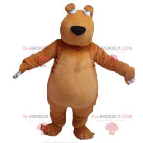 Mascotte orso bruno grassoccio e carino - Redbrokoly.com