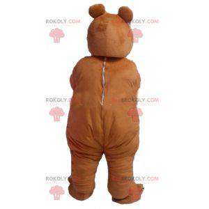 Mascote urso marrom rechonchudo e fofo - Redbrokoly.com