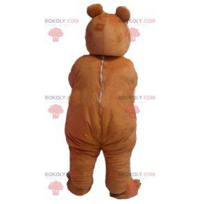 Mascotte d'ours marron dodu et mignon - Redbrokoly.com
