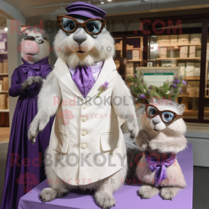 Lavendel Marmot maskot...