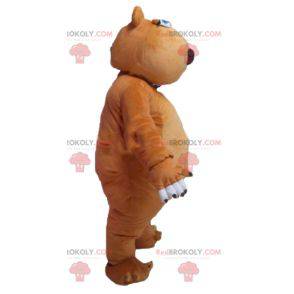 Mascote urso marrom rechonchudo e fofo - Redbrokoly.com