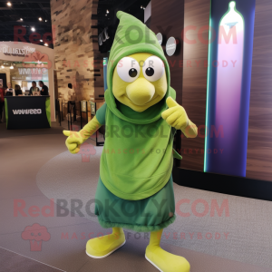 Olive Wizard maskot kostume...