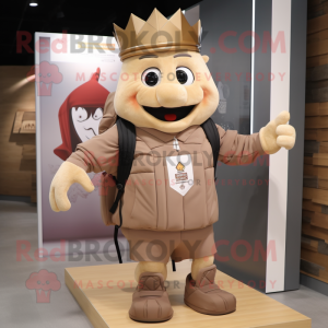 Tan King mascotte kostuum...