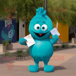 Personagem de mascote Teal...
