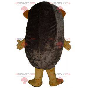 Gigante e divertente mascotte riccio beige e marrone -