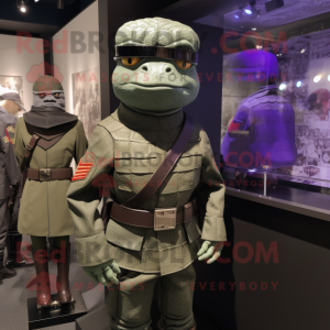 nan Soldier mascot costume character dressed with a Turtleneck and Brooches