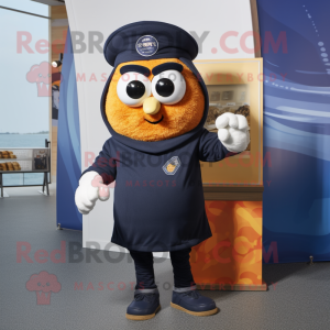 Navy Shakshuka mascot costume character dressed with a Cargo Shorts and Mittens