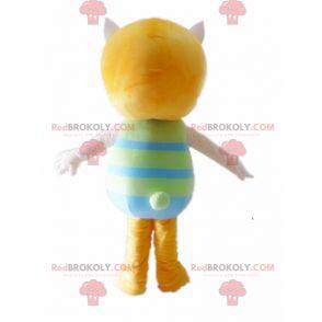 Mascote gato rosa e laranja - Redbrokoly.com