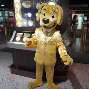 Gold Dog mascotte kostuum...