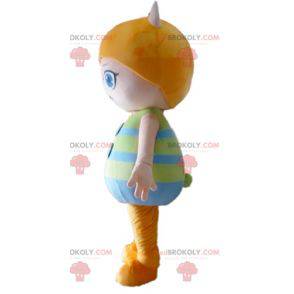 Mascote gato rosa e laranja - Redbrokoly.com