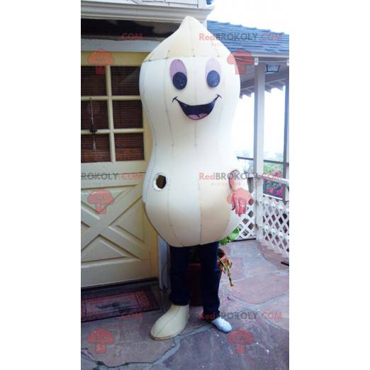 Mascotte gigante e sorridente dell'arachide bianca -