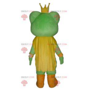 Mascot green white and orange frog - Redbrokoly.com