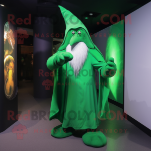 Grøn troldmands maskot...