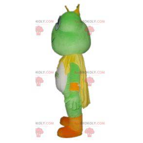 Mascot green white and orange frog - Redbrokoly.com