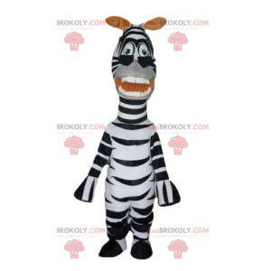 Mascote da famosa zebra Marty do desenho animado Madagascar -