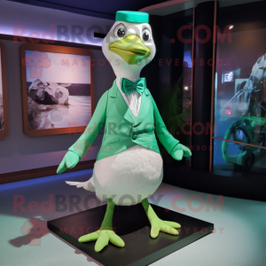 Grøn Albatross maskot...