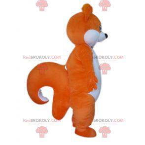 Grande mascotte scoiattolo arancione e bianco - Redbrokoly.com