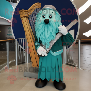 Turquoise Celtic Harp...