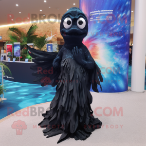 Black Betta Fish mascotte...