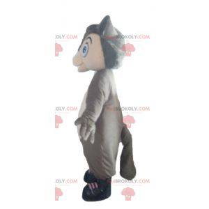 Mascote lobo cinza e rosa rechonchudo e fofo - Redbrokoly.com