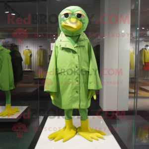 Grön Canary maskot kostym...