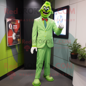 Lime Green Clown mascotte...