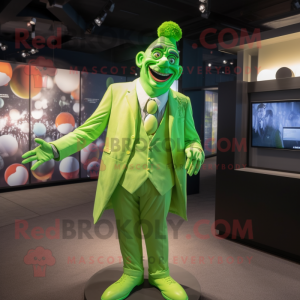 Lime Green Clown mascotte...