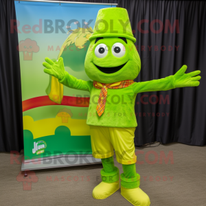 Postava maskota Lime Green...